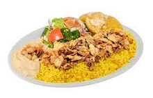 Shawarma Chicken With Rice & Salad 